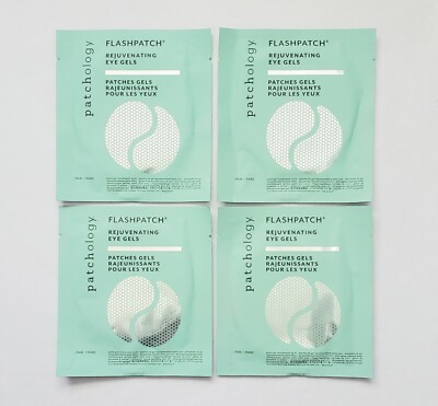 4x Pairs Patchology Flashpatch Rejuvenating Eye Gels Travel Size, New! C6*