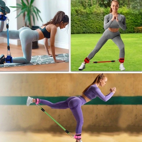 6pcs Ankle Resistance Bands with Cuffs - TPE Material, Ideal for Gym, Home, Offi - Picture 4 of 6