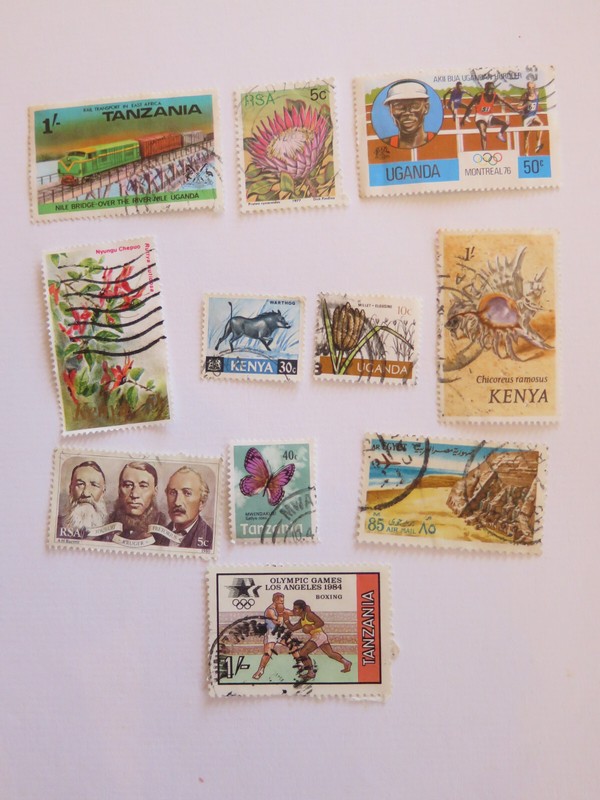 11 Africa used postage stamps: Tanzania, Kenya, Uganda, Egypt, RSA. lot
