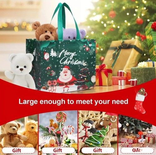Christmas Bags Gift Presents Reusable Shopping Tote Wedding Party Waterproof New - Picture 6 of 9