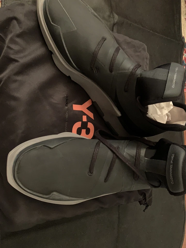 Chaussures Casual - Yohji Yamamoto Y3, Cuir Synthétique, Gris/noir, Mi-Haute - Photo 4/4