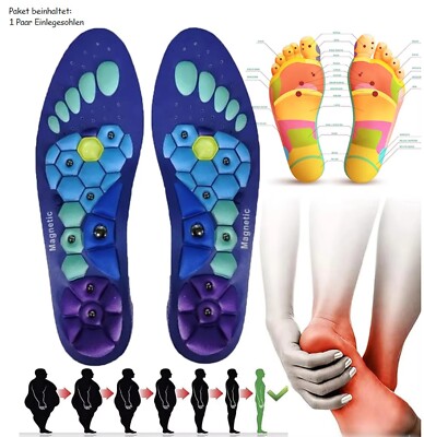 Magnetische Akupressur Einlegesohlen - Gegen Fußschmerzen & Ermüdung