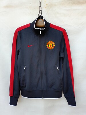 Manchester United Track Jacket Mens Small Black Nike Football