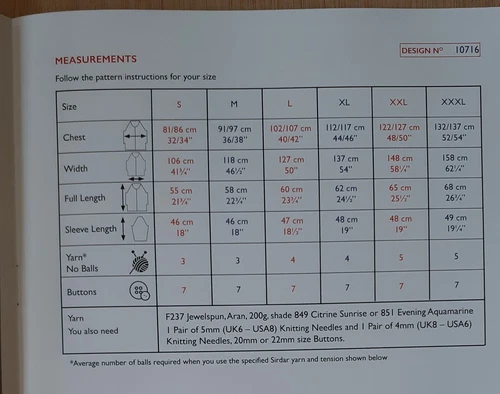 Sirdar Aran Knitting Pattern - 10716 Womens Jewelspun Aran Cardigan - 32-54 ins - Picture 2 of 2