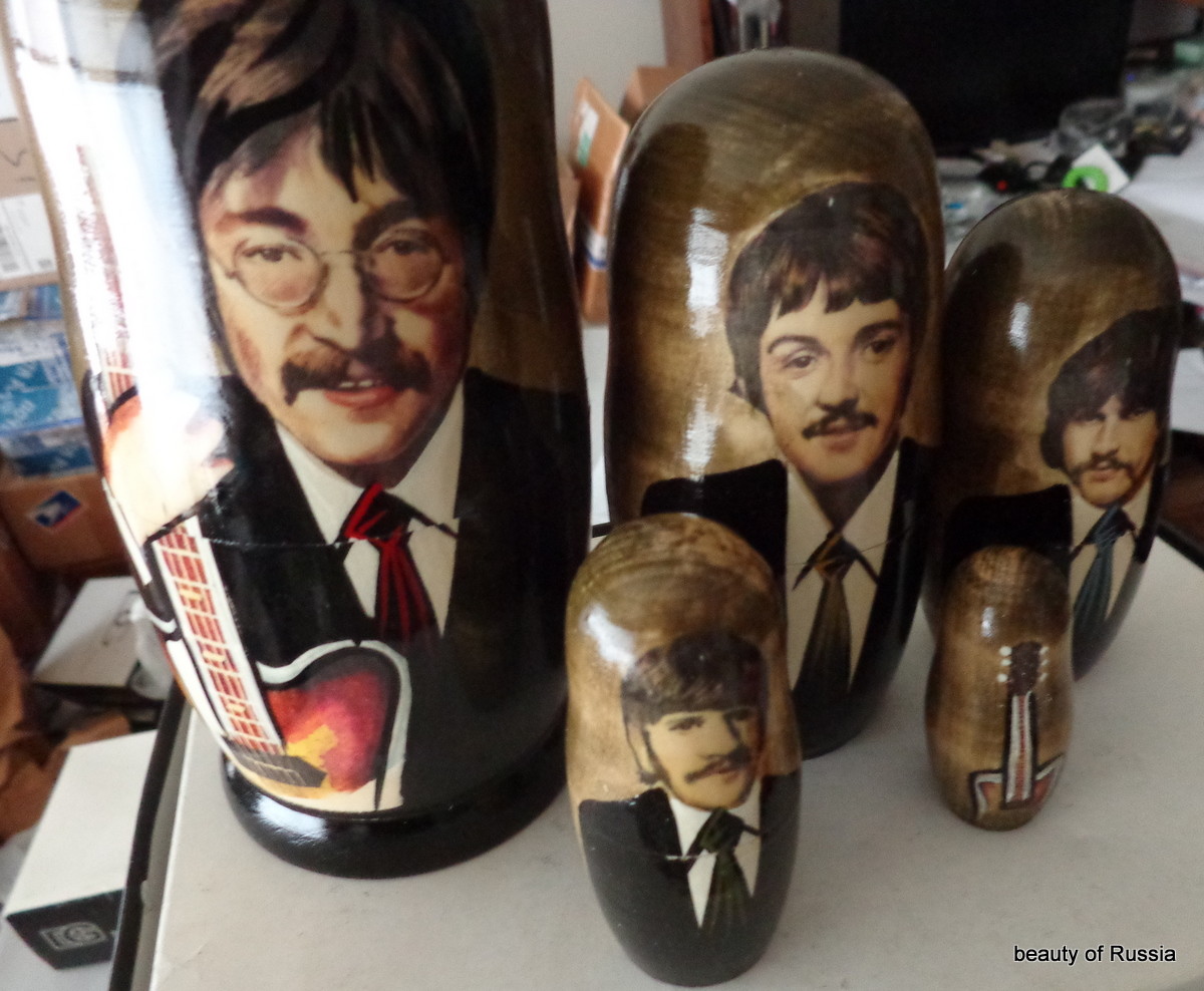 the beatles nesting dolls