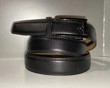 MIO MARINO Collection LINXX Black Leather Ratchet Dress Golf Belt Men’s 44 NWT