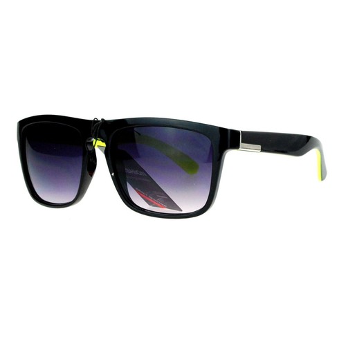 Unisex Sunglasses Classic Skater Square Frame Black Yellow UV400 eBay