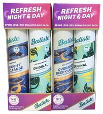2pk Batiste Refresh Night & Day Duo Dry Shampoo 2ct Box 3.81 Oz each(S2)
