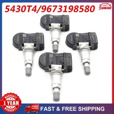 4Pcs TPMS Tire Pressure Sensor For Peugeot 207 307 Citroen C4 5430T4 9673198580