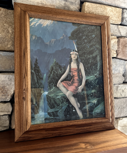 VINTAGE FRAMED NATIVE AMERICAN TOE IN THE WATER PRINT by R. ATKINSON FOX - Picture 8 of 10