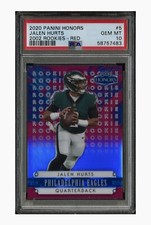 JALEN HURTS Rookie - 2020 Panini Honors /10 RED Prizm PSA 10 (RARE 🔥 🔥) Eagles