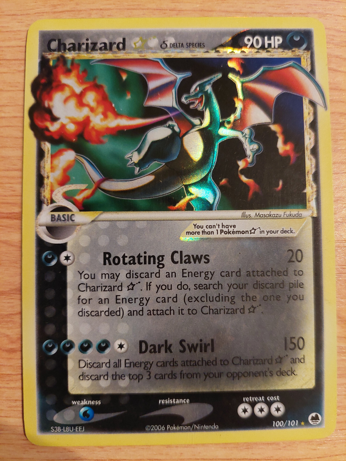 Charizard Star (Delta Species) - 100/101 (Dragon Frontiers) - Moderately Played