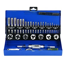 32PCS HSS Tap and Die Set Metric Wrench Cut M3-M12 Hand Threading Tool