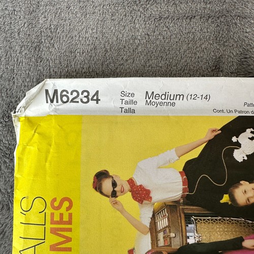McCalls Pattern M6234 Poodle Skirt 1950s Costume Sz 12-14 Rockabilly Retro Vibes - Picture 2 of 5