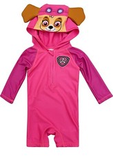 12M / 18M / 24M Paw Patrol Skye Traje de Sol de Natación Bebé UPF 50 Traje de Cuerpo Completo ¿DISFRAZ?