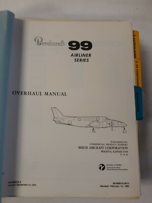 Beechcraft 99 Airliner Series Overhaul Manual 99-590015-3A12 1980 Original