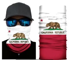 Multi-use Tube Scarf Bandana Head Face Mask Neck patriotic scarf California