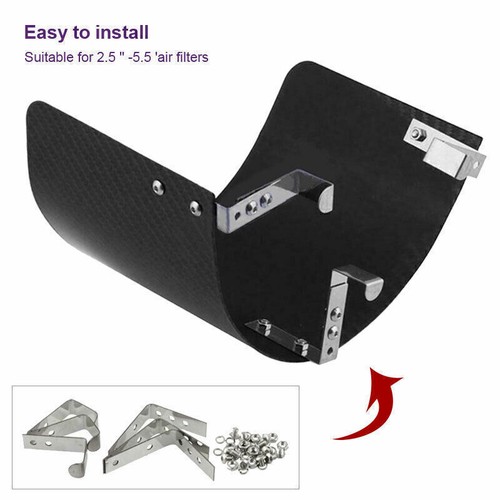 Protector térmico de admisión de aire de acero para filtro de aire de cuello de 2,5""-5"" protector térmico universal - Imagen 5 de 9