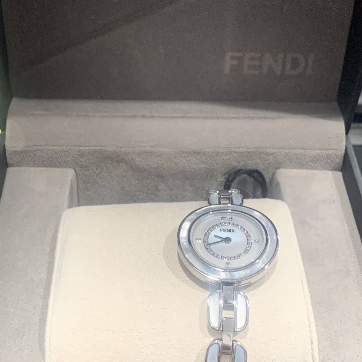 Fendi My Way Women\'s Mother of Pearl with Diamond Watch, 28mm (MSRP $2,895) Fendi Womens Watches | Direct Luxury main image 2