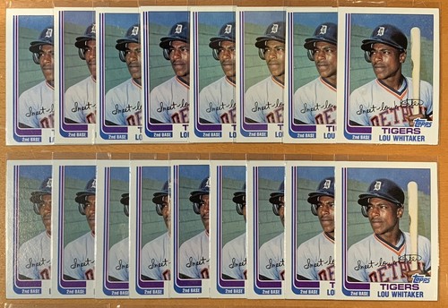 (25) 1982 Topps Baseball - Lou Whitaker #39 - Detroit Tigers - Picture 6 of 6