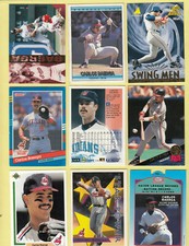 9 card oddball lof CARLOS BAERGA Kraft Pop Up Leaf Atlantic Oil Select Real NICE