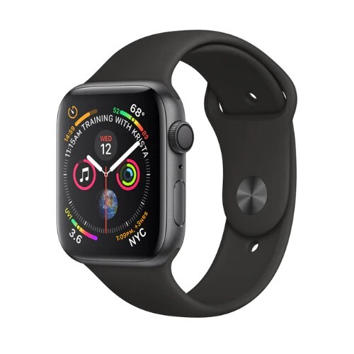 Apple Watch Series 4 44 mm Space Gray Aluminum Case with Black 