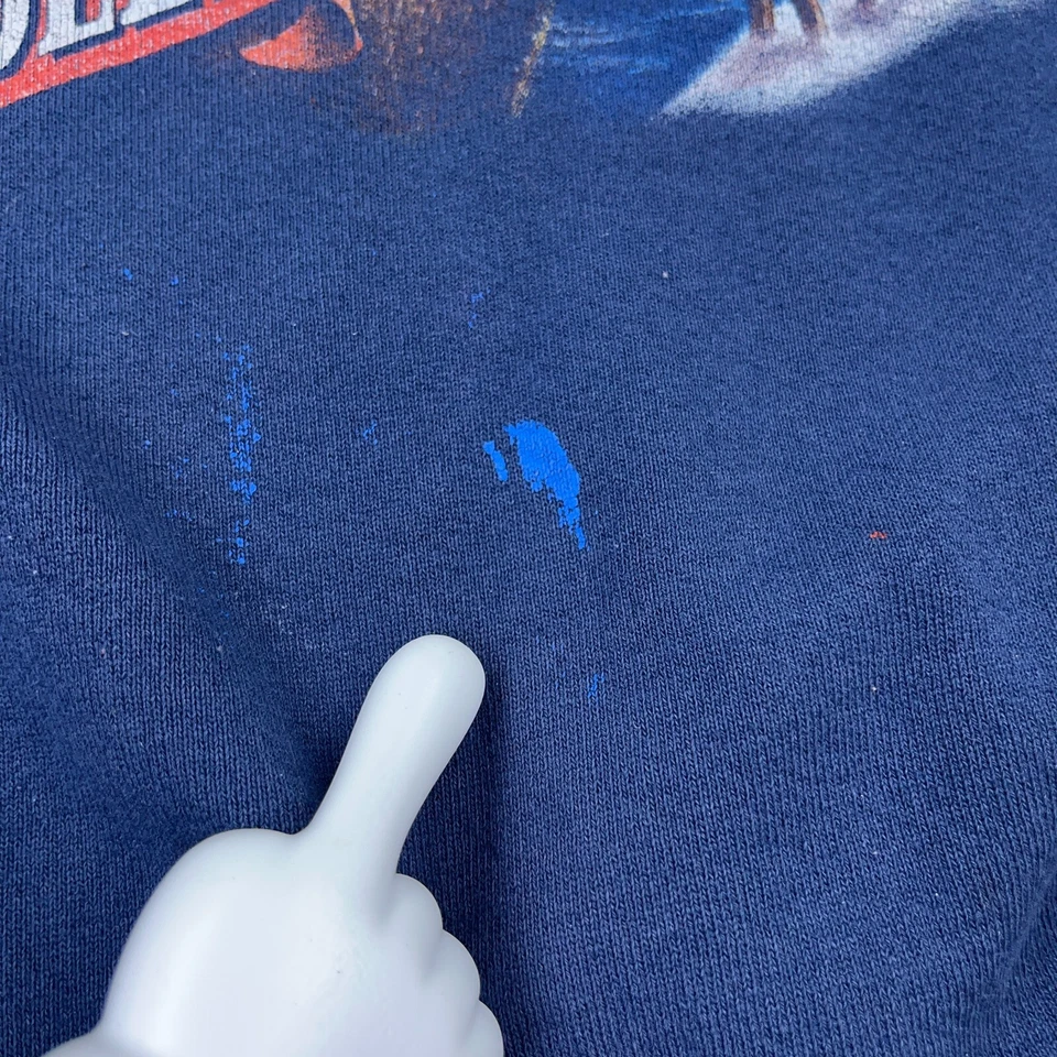 Sudadera Vintage Naturaleza Hombres XL Cuello Redondo Suéter Años 90 Y2K Ciervos Caza Desteñida Foto 4 de 4