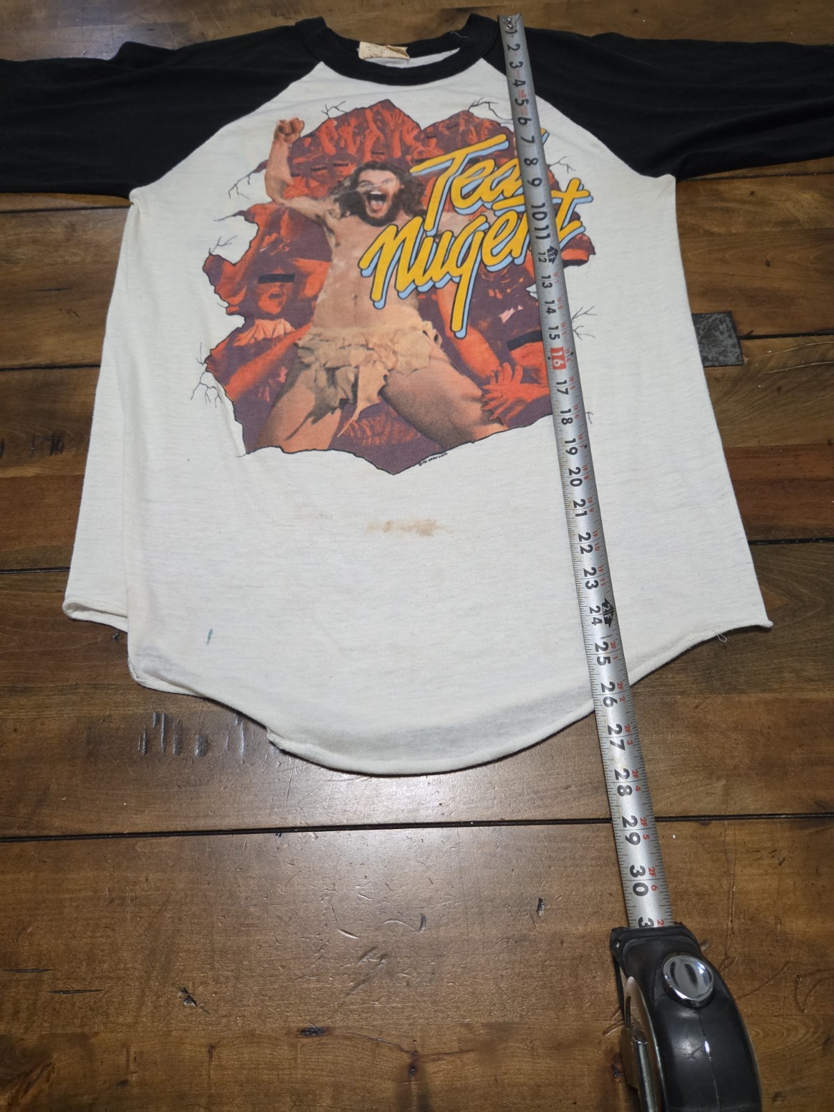 Vintage 1981 Ted Nugent Intensities In 10 Cities Tour Raglan Shirt Medium 80s image 8
