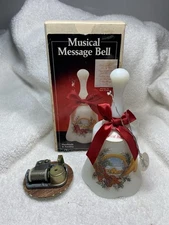 Vintage Fenton Glass 6.5" MUSICAL BELL - Plays I'M DREAMING OF A WHITE CHRISTMAS