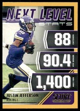 2021 Score Next Level Stats Gold Justin Jefferson Minnesota Vikings #23