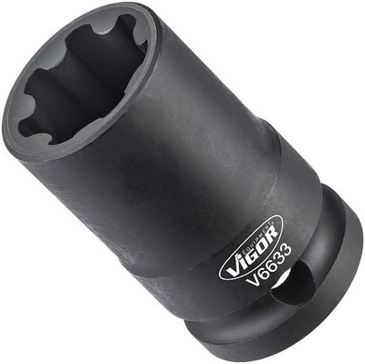 VIGOR STECKSCHLÜSSELEINSATZ - VIERKANT 1/2'' - RILLENPROFIL - 22 MM