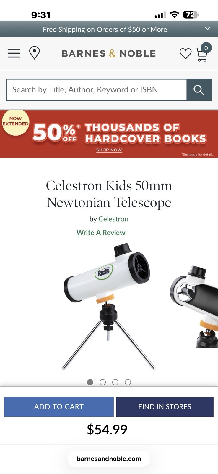 Celestron Kids 50mm Newtonian Telescope