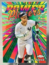 💥⚾️AARON JUDGE 2025 Topps Chrome Power Players Green Refractor /99 #YANKEES⚾️💥