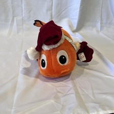 Disney Store Finding Nemo Plush Christmas Santa Hat Holiday Clownfish NWT