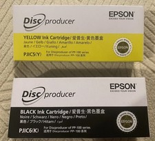 GENUINE Original Epson PP 100 AP Disc Producer 2-pack  Black and Yellow Only 
