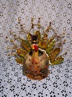 Fall Thanksgiving Metal Turkey Figurine Tealight Candleholder Cute Autumn Decor