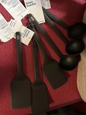 Simply Essential Kitchen Nylon Spatula & Ladle Serving Slotted Spoon Ladle
