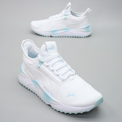 Puma Ladies 8.5 Pacer Future Street White Blue Training Shoes Sneakers 389798-01