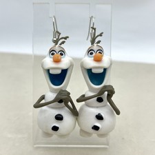 Disney Frozen Olaf Large Statement Dangle Drop Earrings Cute Christmas Snowman