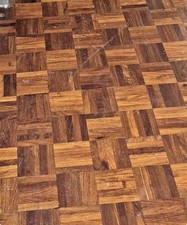 Teak Parquet Flooring Reclaimed - 1 Sqm - 400 Individual Pieces 114.5 X 22.5mm