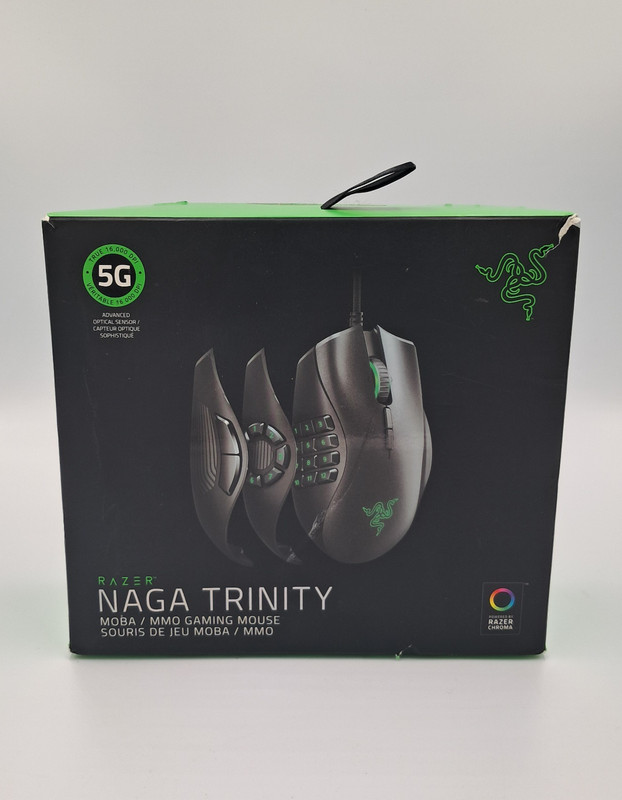 Razer Naga Trinity Wired MMO/MOBA Gaming Mouse 3 Side Plates 16K DPI Chroma RGB