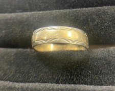 14k goldplatinum wedding ring band, Unisex 4.6 grams size 9 #033