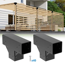 4x4 Inch Pergola Bracket Kit Inner 3.7x3.7 3-Way Woodworks DIY Post 2 set