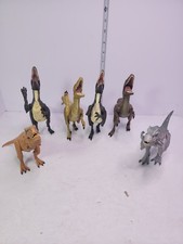Lot Of 6 Jurassic World Dinosaurs T-REX Velociraptor Dinosaur Jurassic Park Read