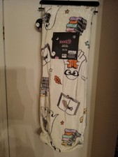 NWT Halloween Ghost Book Soft Throw Blanket Cute 60 IN X 70 IN Off White