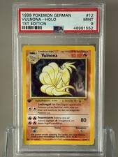Pokemon Karte Vulnona Holo 1. 1st First Edition Deutsch 12/102 Base Set PSA 9