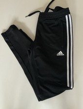 Woman's Adidas Pants Tiro 17 Training Sz Small Black w/ White Stripes BS3685