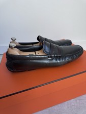     Prada Black Leather Driving Loafers Mens ...