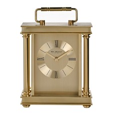 Gold Tone Quartz Battery Mantel Carriage Clock by Widdop W3426