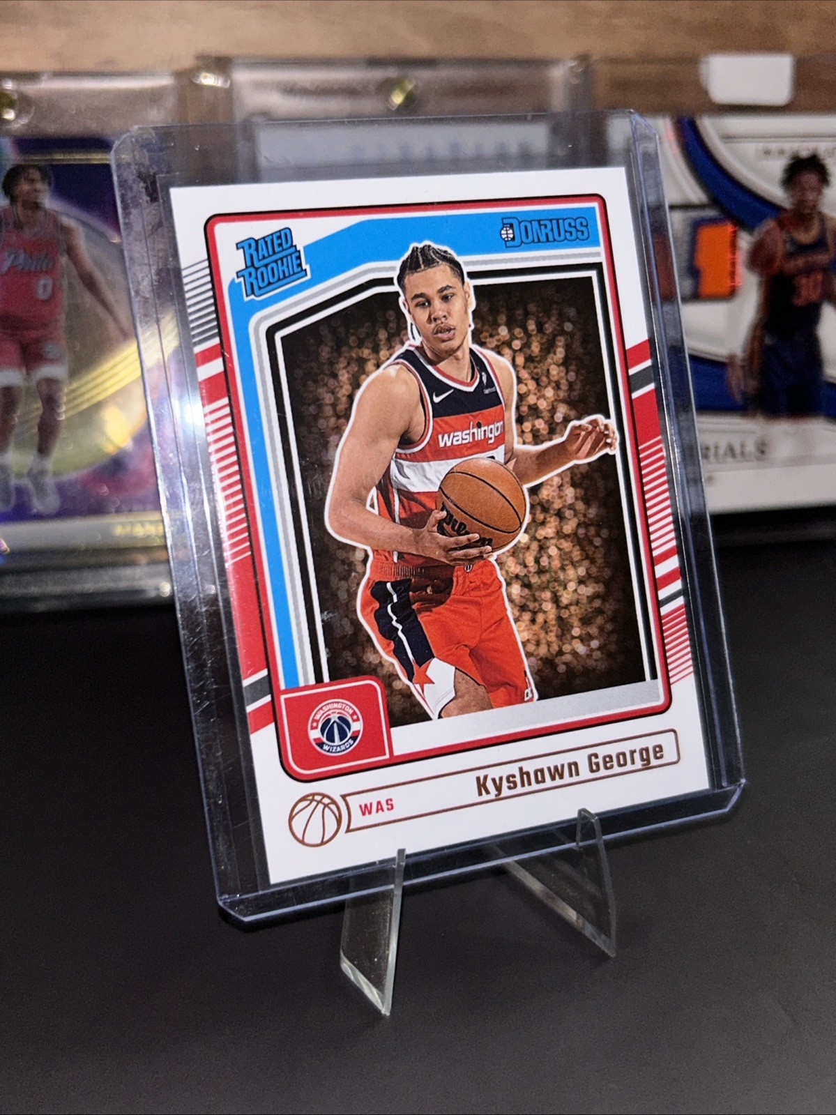 Kyshawn George #225 Rated Rookie 2024-25 Donruss Basketball Washington Wizards